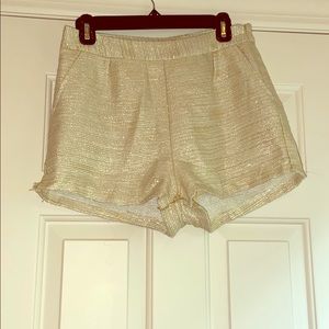 Tan sparkly shorts